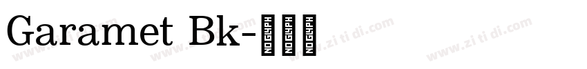 Garamet Bk字体转换
